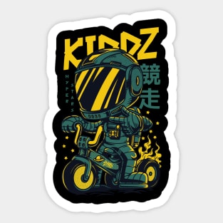 the kid mini biker Sticker